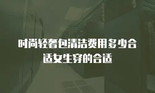 时尚轻奢包清洁费用多少合适女生穿的合适