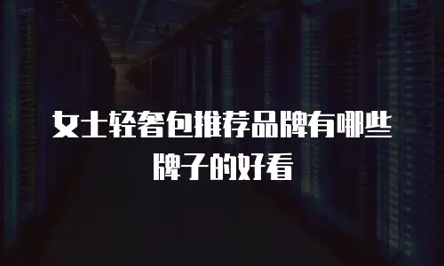 女士轻奢包推荐品牌有哪些牌子的好看