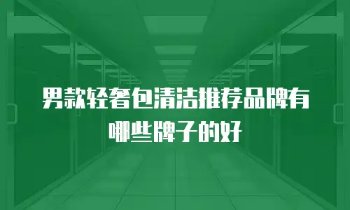 男款轻奢包清洁推荐品牌有哪些牌子的好