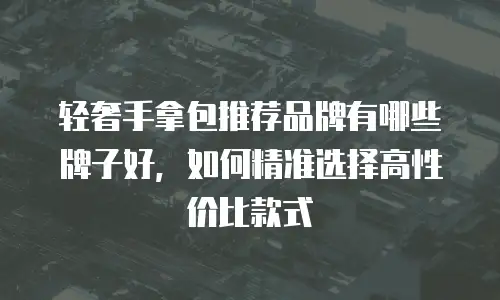 轻奢手拿包推荐品牌有哪些牌子好，如何精准选择高性价比款式