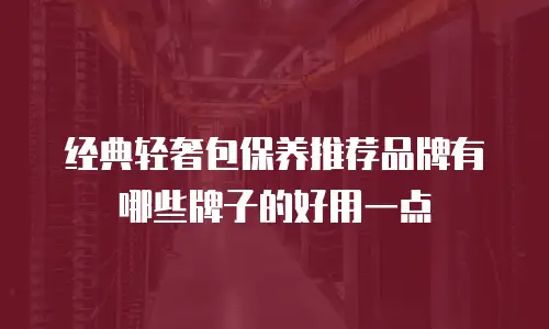 经典轻奢包保养推荐品牌有哪些牌子的好用一点