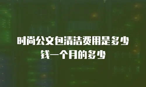 时尚公文包清洁费用是多少钱一个月的多少