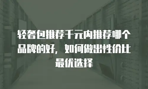 轻奢包推荐千元内推荐哪个品牌的好，如何做出性价比最优选择