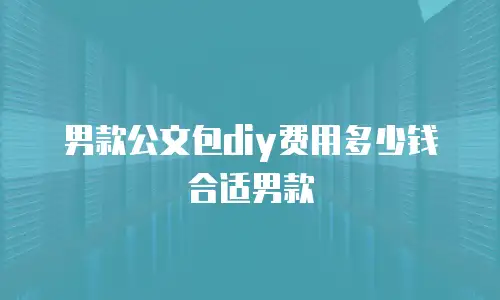 男款公文包diy费用多少钱合适男款
