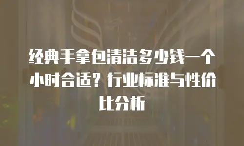 经典手拿包清洁多少钱一个小时合适？行业标准与性价比分析