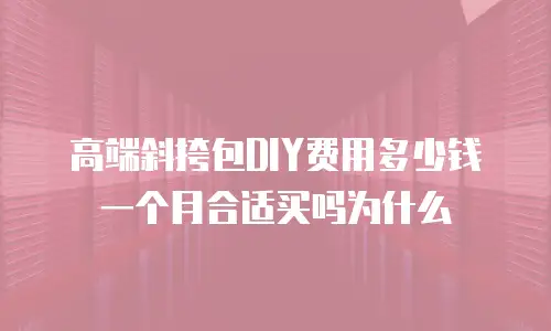 高端斜挎包DIY费用多少钱一个月合适买吗为什么