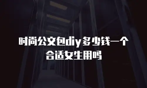 时尚公文包diy多少钱一个合适女生用吗