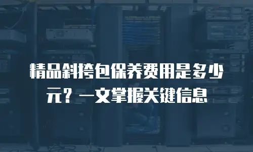 精品斜挎包保养费用是多少元？一文掌握关键信息