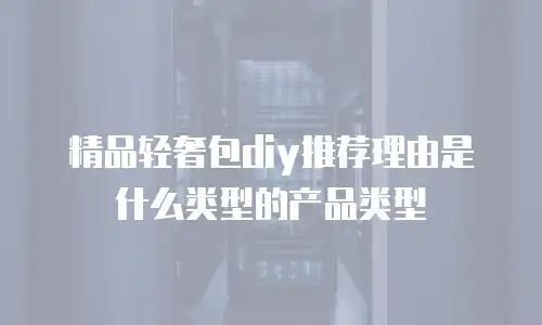 精品轻奢包diy推荐理由是什么类型的产品类型