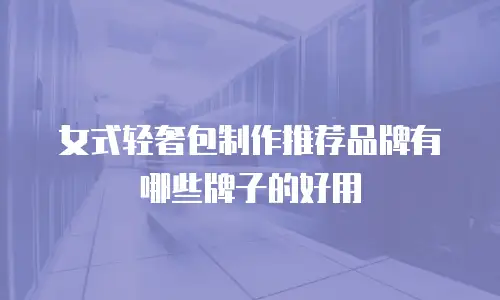 女式轻奢包制作推荐品牌有哪些牌子的好用