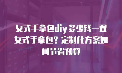 女式手拿包diy多少钱一双女式手拿包？定制化方案如何节省预算
