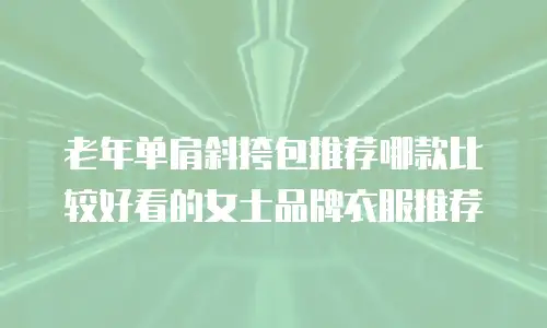 老年单肩斜挎包推荐哪款比较好看的女士品牌衣服推荐