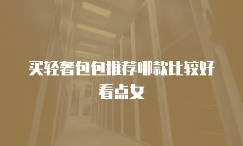 买轻奢包包推荐哪款比较好看点女