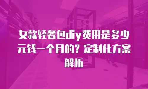女款轻奢包diy费用是多少元钱一个月的？定制化方案解析