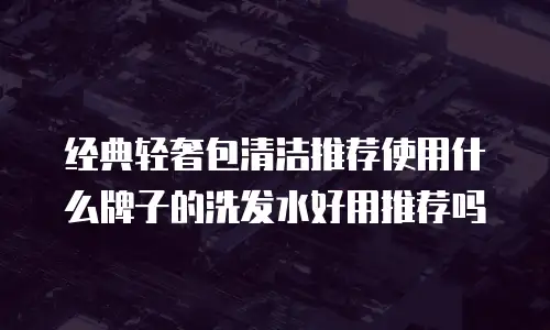 经典轻奢包清洁推荐使用什么牌子的洗发水好用推荐吗