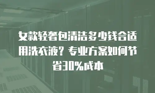 女款轻奢包清洁多少钱合适用洗衣液？专业方案如何节省30%成本