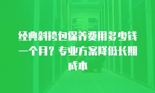 经典斜挎包保养费用多少钱一个月？专业方案降低长期成本