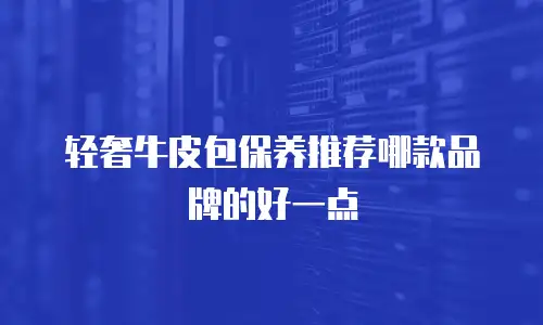 轻奢牛皮包保养推荐哪款品牌的好一点