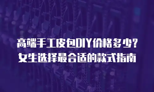 高端手工皮包DIY价格多少？女生选择最合适的款式指南