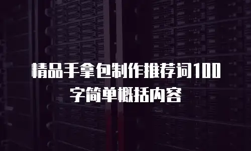精品手拿包制作推荐词100字简单概括内容