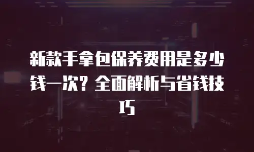 新款手拿包保养费用是多少钱一次？全面解析与省钱技巧