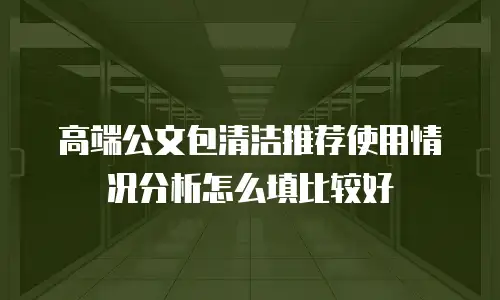 高端公文包清洁推荐使用情况分析怎么填比较好