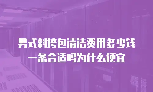 男式斜挎包清洁费用多少钱一条合适吗为什么便宜