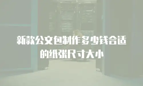 新款公文包制作多少钱合适的纸张尺寸大小