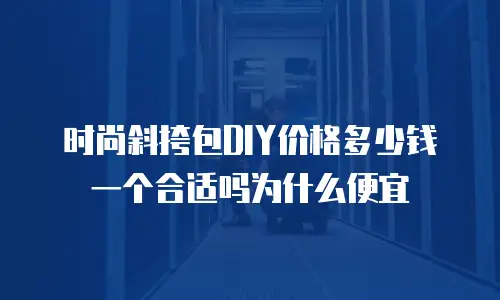 时尚斜挎包DIY价格多少钱一个合适吗为什么便宜