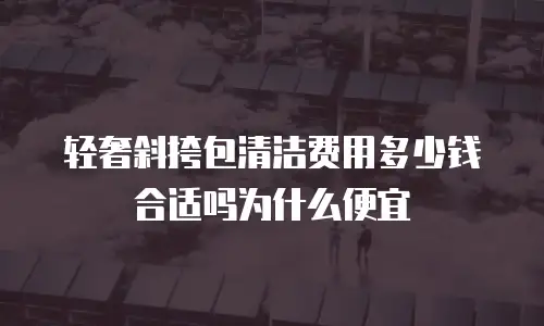 轻奢斜挎包清洁费用多少钱合适吗为什么便宜