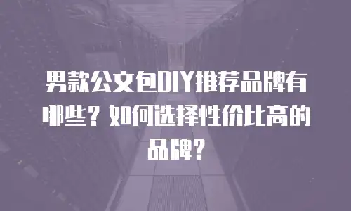 男款公文包DIY推荐品牌有哪些？如何选择性价比高的品牌？
