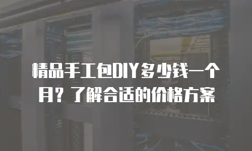 精品手工包DIY多少钱一个月？了解合适的价格方案