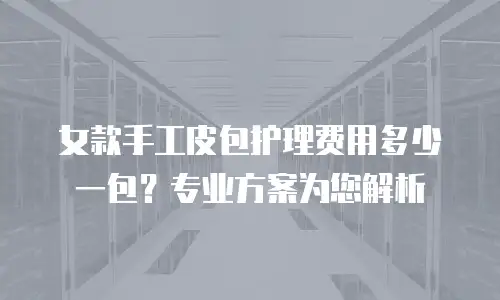 女款手工皮包护理费用多少一包？专业方案为您解析