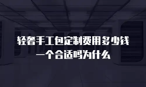 轻奢手工包定制费用多少钱一个合适吗为什么