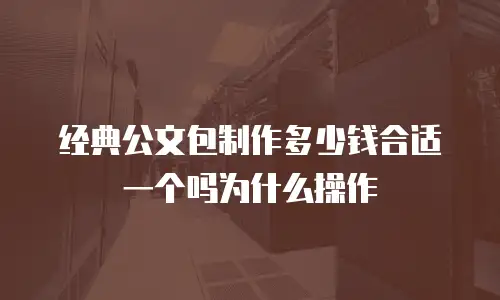 经典公文包制作多少钱合适一个吗为什么操作