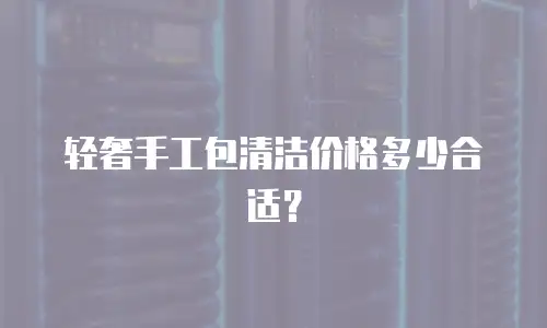 轻奢手工包清洁价格多少合适？