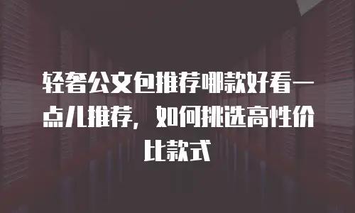 轻奢公文包推荐哪款好看一点儿推荐，如何挑选高性价比款式