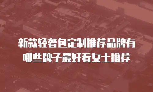 新款轻奢包定制推荐品牌有哪些牌子最好看女士推荐