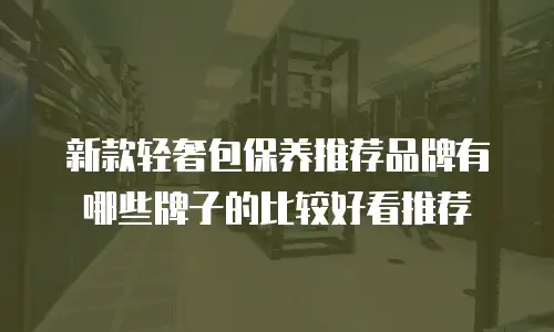 新款轻奢包保养推荐品牌有哪些牌子的比较好看推荐