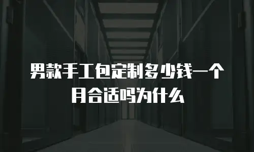 男款手工包定制多少钱一个月合适吗为什么