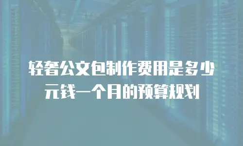 轻奢公文包制作费用是多少元钱一个月的预算规划
