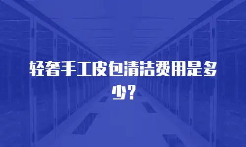 轻奢手工皮包清洁费用是多少？