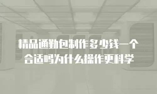 精品通勤包制作多少钱一个合适吗为什么操作更科学