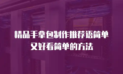 精品手拿包制作推荐语简单又好看简单的方法