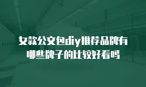 女款公文包diy推荐品牌有哪些牌子的比较好看吗