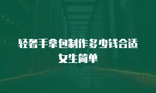 轻奢手拿包制作多少钱合适女生简单
