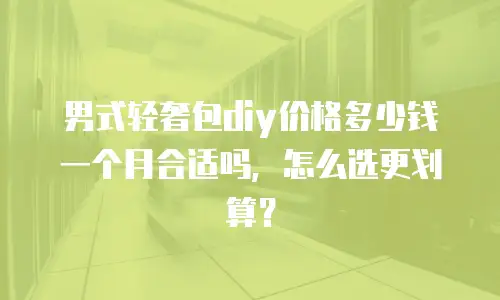 男式轻奢包diy价格多少钱一个月合适吗，怎么选更划算？