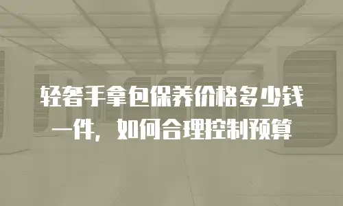 轻奢手拿包保养价格多少钱一件，如何合理控制预算