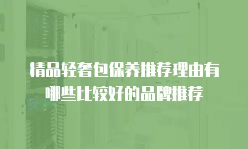 精品轻奢包保养推荐理由有哪些比较好的品牌推荐