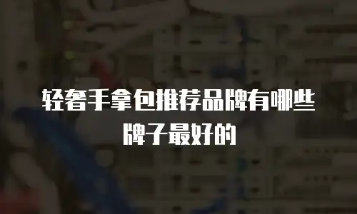 轻奢手拿包推荐品牌有哪些牌子最好的